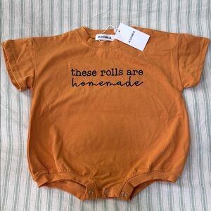 Orange Bodysuit - "These Rolls Are Homemade"
